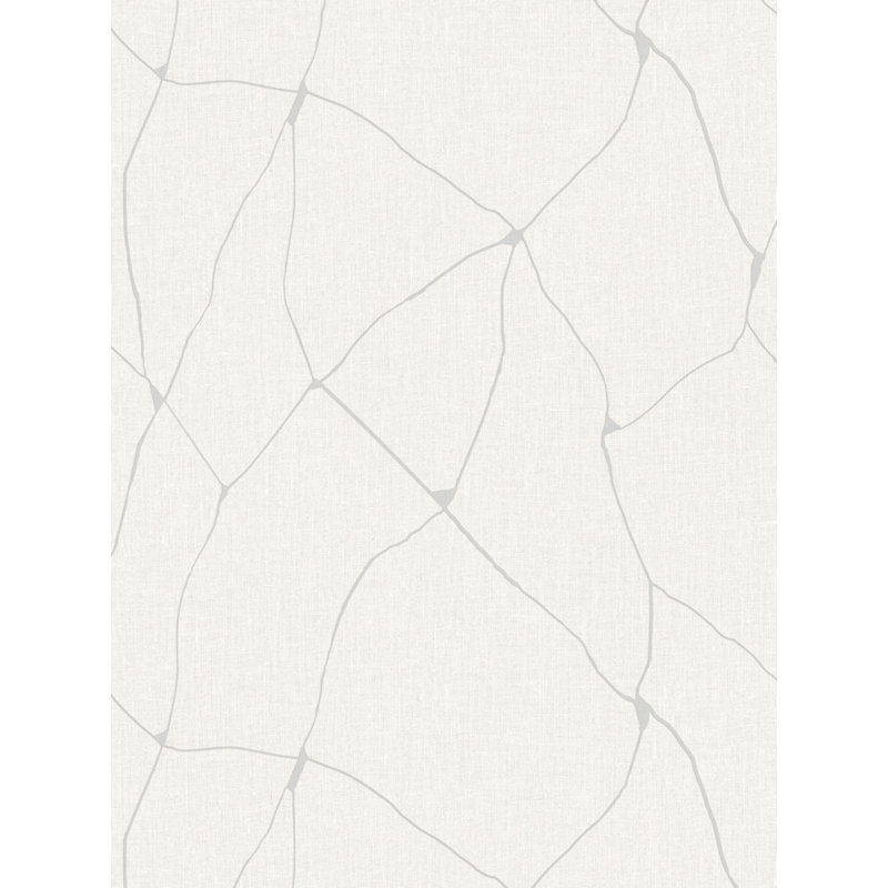 Unito Kintsugi Vinyl/Non-Woven Wallpaper Roll, Platinum