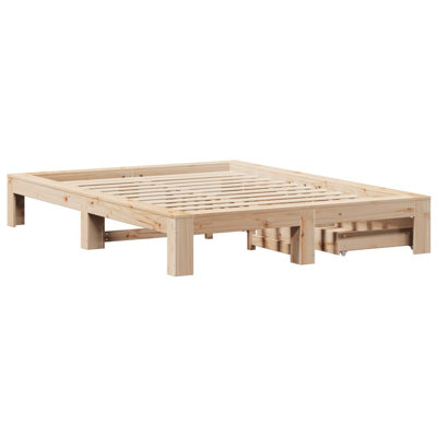 Solid Wood Storage Bed
