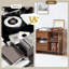Support pour tourne-disque avec rangement en vinyle (l 35,4 po)-628117258