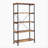 5-Shelf Bookcase in Antique Nutmeg and Black