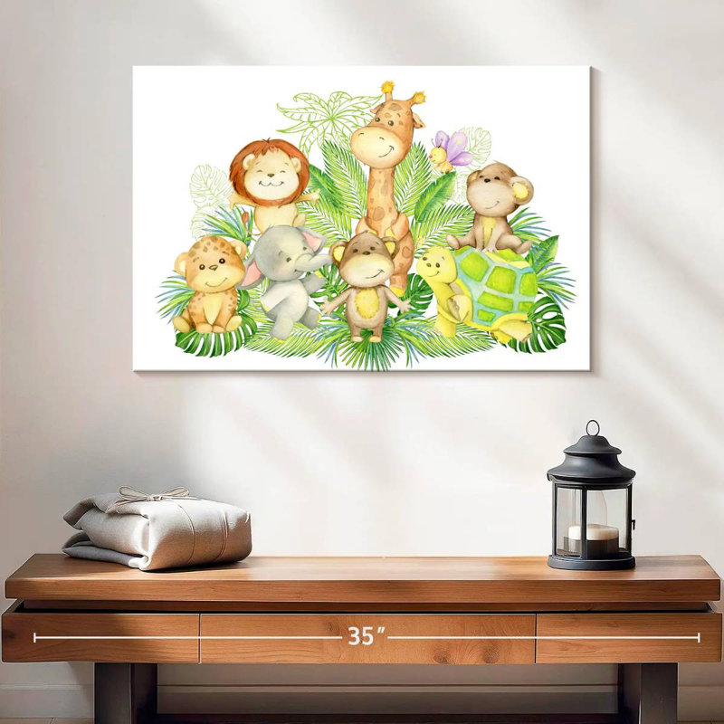 Chambre de bébé Ashelle Jungle, H 16 po x l 24 po