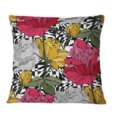Floral Throw Pillow