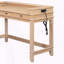 Ensemble de table de bar 4 pièces rétro avec tiroirs de rangement et port de charge (naturel)