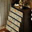 Armoire de rangement à 5 tiroirs en bois massif à imprimé floral-1745171461