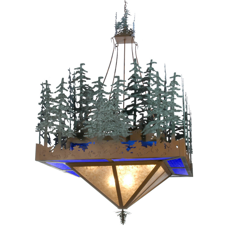 Lustre carré / rectangulaire unique à 12 lumières Chanoch