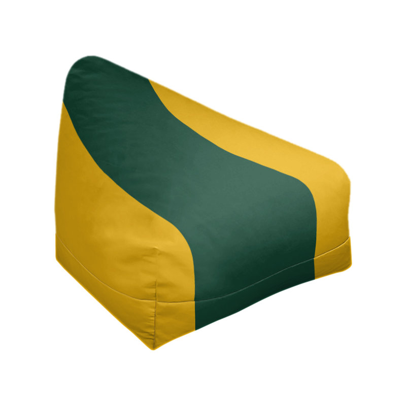 Bean Bag Cover, 42" H x 38" W x 2" D, Harvest Gold/Forest Green