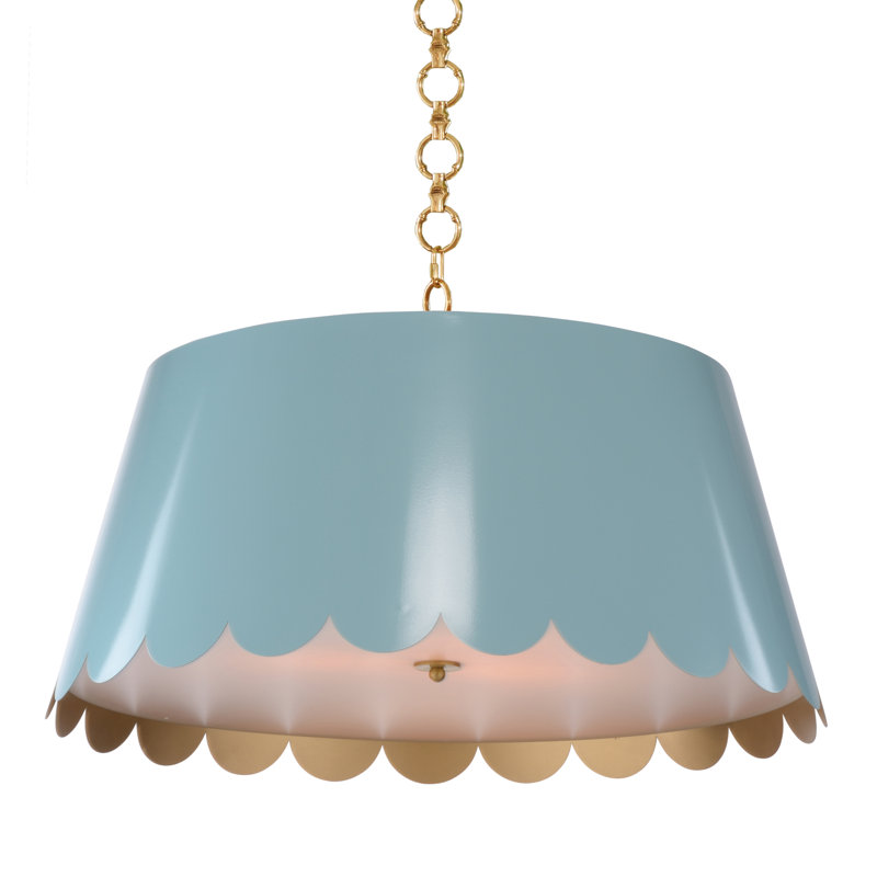 Luminaire suspendu Coastal Empire, Bleu ciel, H 13 po x l 29 po x P 29 po