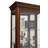 Mirrored 5 Shelf Gallery Curio Cabinet in Oak Brown