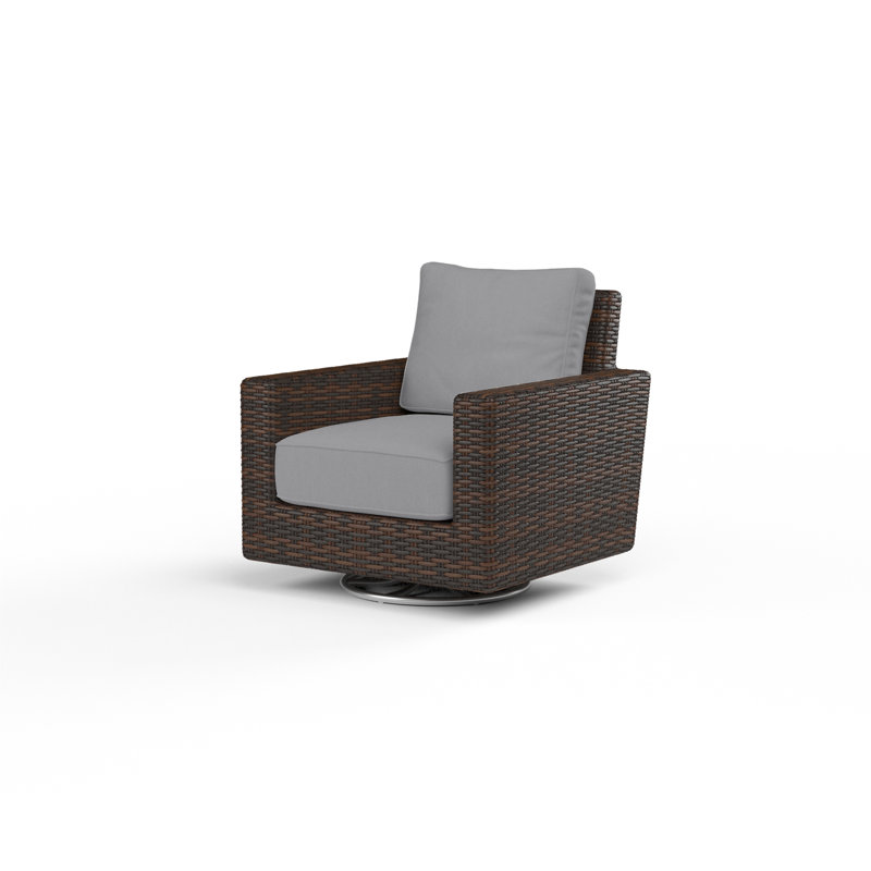 Parris Swivel Rocker Patio Chair with Sunbrella® Cushions, Canvas Granite Sunbrella® Canvas