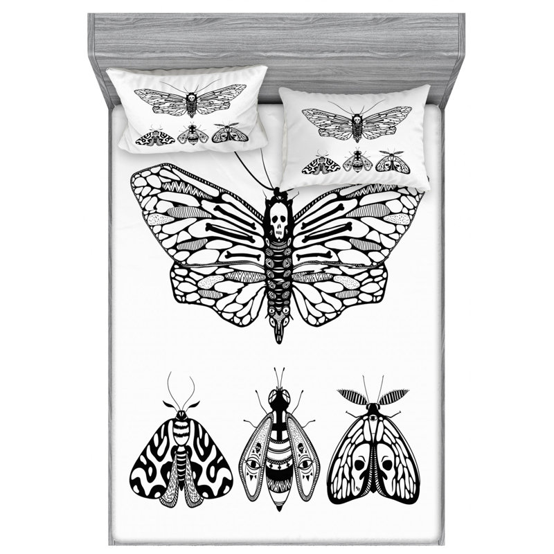 Microfiber Sheet Set, Queen Sheet Set with Fitted Sheet