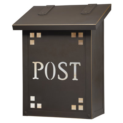 Pasadena Brass Wall Mounted Mailbox