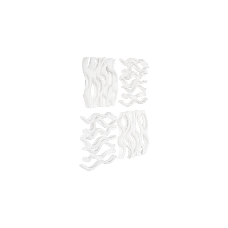 Carrelage mural vigne, blanc mat, ensemble de 4