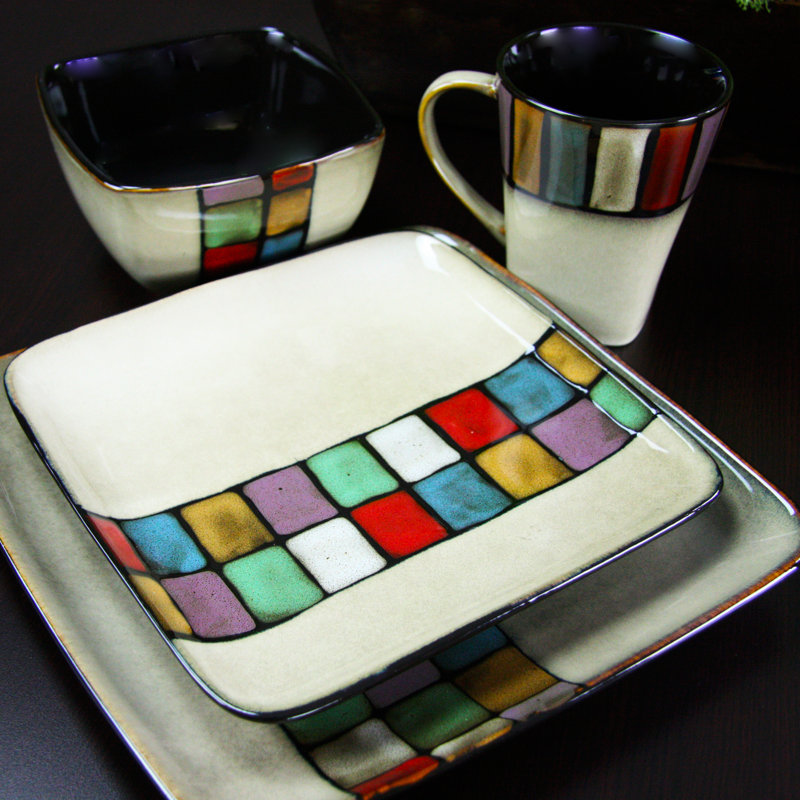 Tejas Piece Stoneware Dinnerware Set - Service for 4