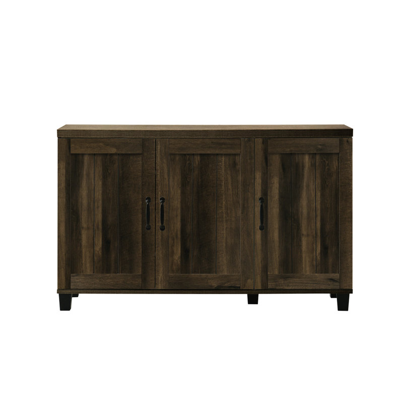 Armoire à chaussures 3 portes en chêne foncé l 45 po, 6 tablettes réglables, fabrication exquise l 45 po, 3 portes, charmant