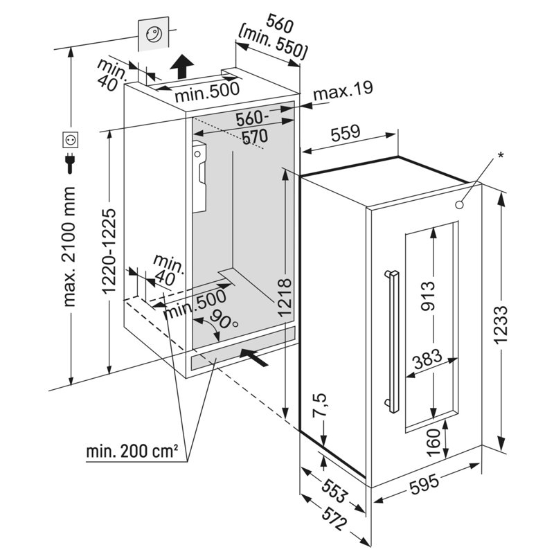 Built-In Multi-Temperature Wine Cabinet