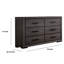 Commode double 6 tiroirs Helvey