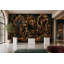 Décoration murale amovible de style baroque papier peint rococo doré-446498116-446498114