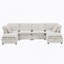 Grand canapé modulaire double en forme de U à double couche, librement combinable 6 places avec fonction de rangement