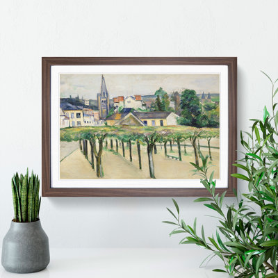 Village Square by Paul Cezanne - Picture Frame Painting
