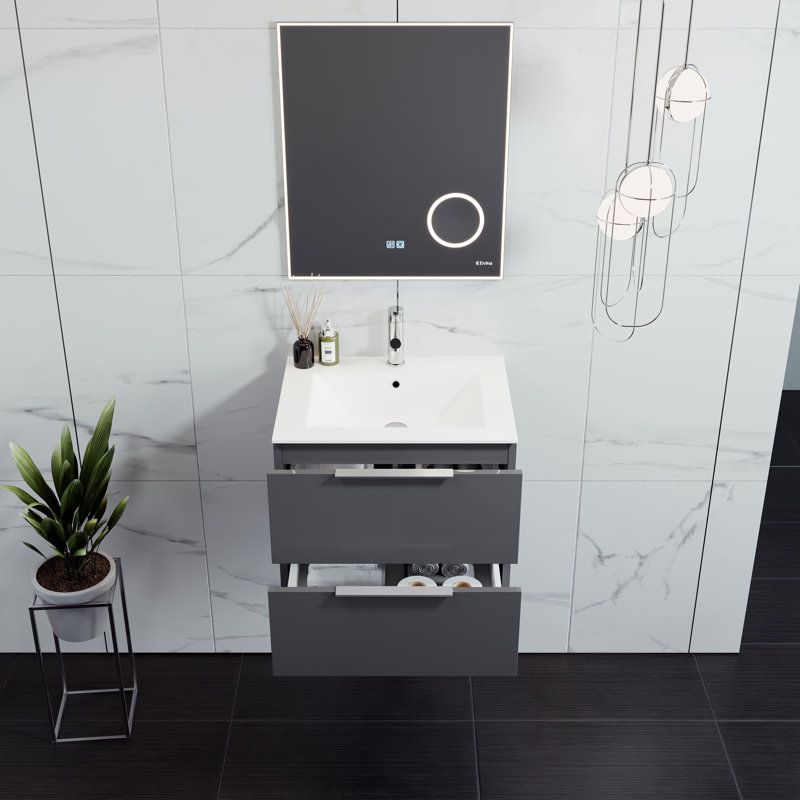 Marina 25" Wall-Mounted Single Bathroom Vanity Set