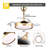 36" 3-Blade Gold Ceiling Fan with Lights and Remote Control, 6-Speed Latest DC Motor Ceiling Fan for Living Room, Bedroom-97085818