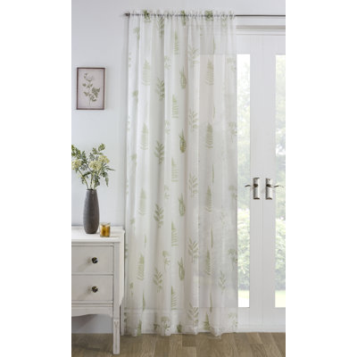 Tony Slot Top Semi Sheer Curtain