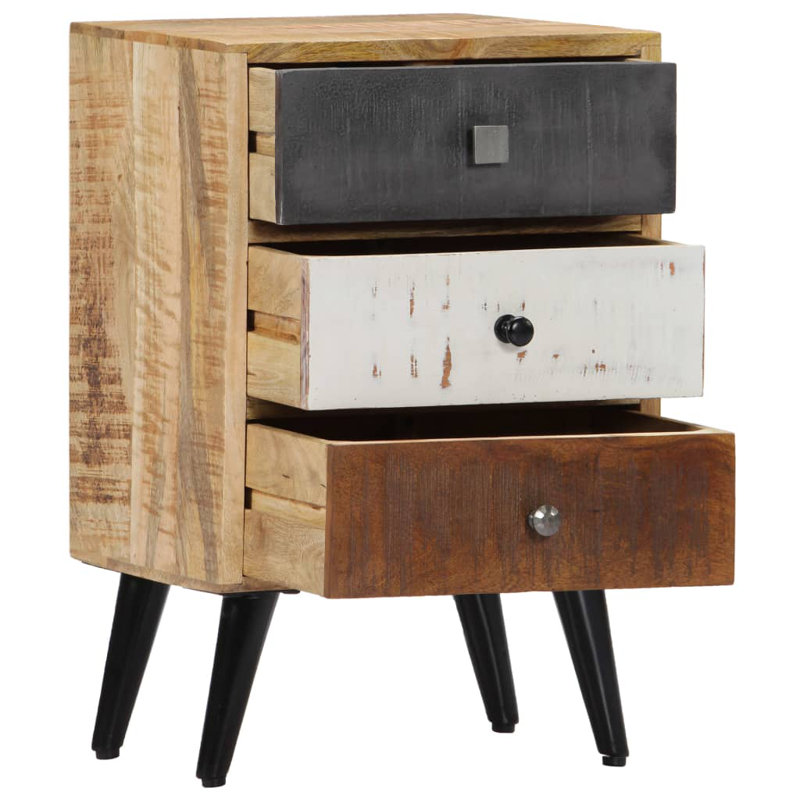 Abbate 40cm W Solid Wood Bedside Table