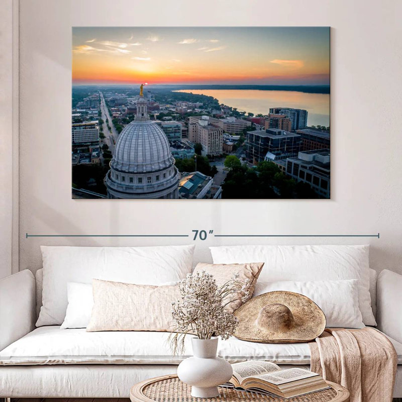 Ravi, Wisconsin, Capitol, paysage urbain, H 34 po x l 51 po