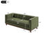 Canapé en chenille spacieux et moderne, causeuse verte confortable pour le salon