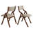 Set Of 2 Upholstered Folding Dining Chairs In Cream Taupe And Walnut, Space-saving, Easy To Carry, No Assembly Required