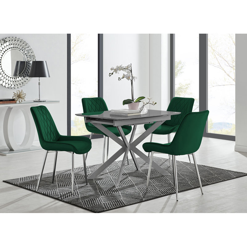 Dining Set, Green, 4