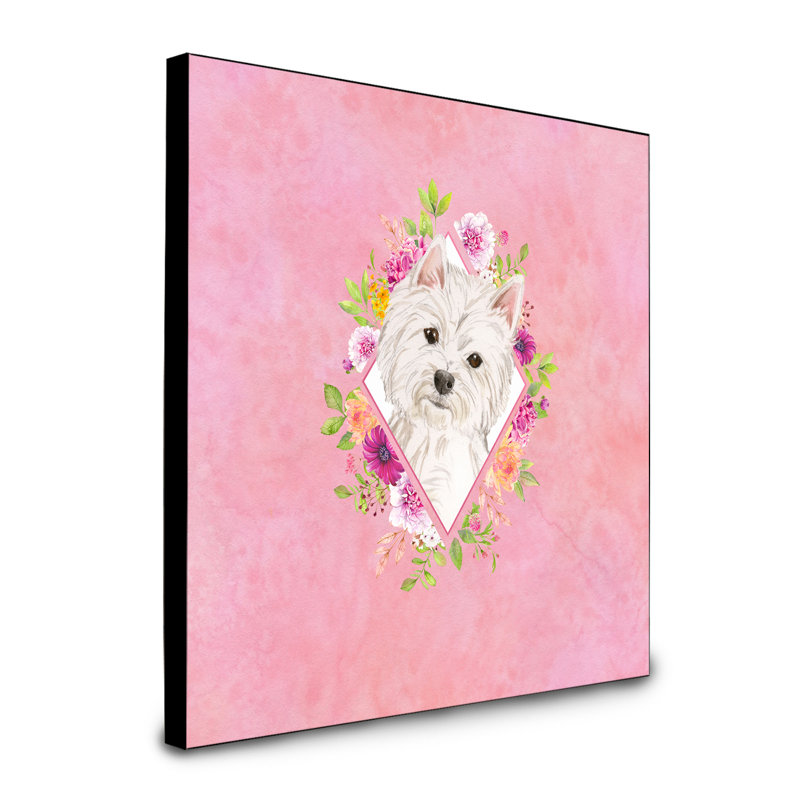 Panneau mural Dollman Flowers, Rose, Westie
