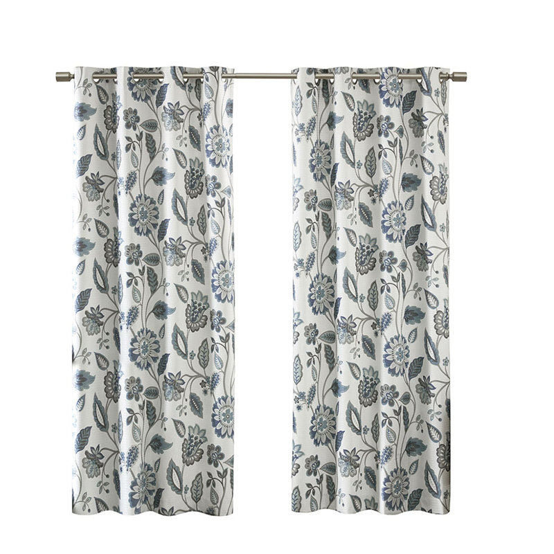 Panneau de rideau simple en polyester Anika, Turquoise