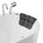 71"x 31.5" Freestanding Whirlpool Acrylic Bathtub with Faucet