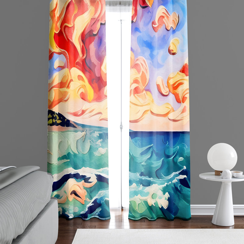 Danyele Semi Sheer Curtain Pair, 20" W x 82" L