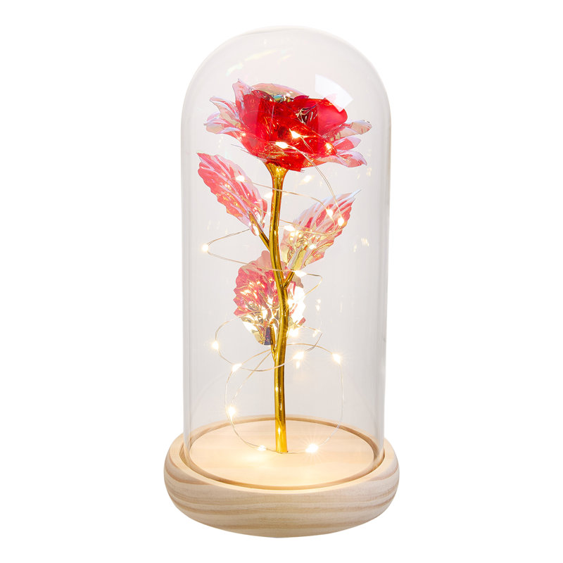 Cloche Or Water Globe, Golden/Red