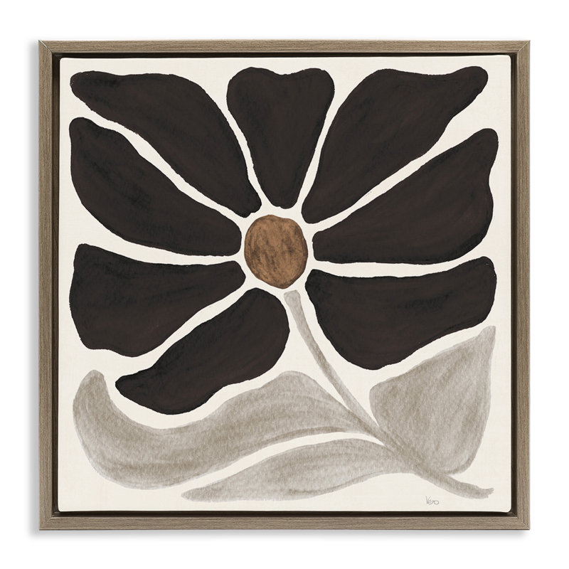 Art mural moderne sur toile flottante encadrée par Neuonique, Cadre flottant orme Montalcino, H 18 po x l 18 po