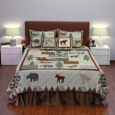 Mountain Whispers Rustic Cotton Vintage Look Quilt