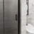 34"X 72" Bifold Frameless Glass Shower Door 1/4 Inch Tempered Clear Glass Pivot Swing Shower Panel In Black Finish, Foldable-123210069