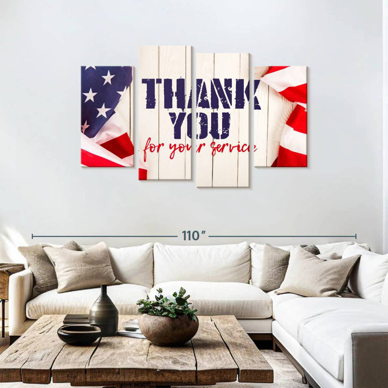 Lelend Thank You Servicemen, H 48 po x l 75 po
