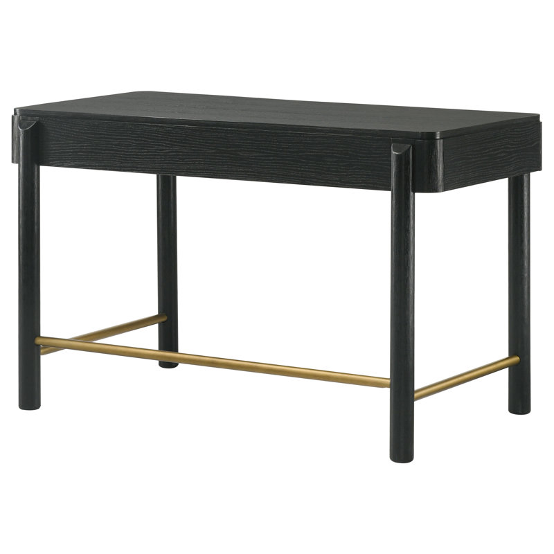 Maxine 2-drawer Vanity Desk Makeup Table Black, Black