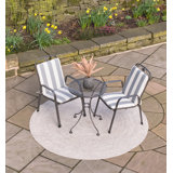 Round 2 - Person 60cm Long Bistro Set with Cushions