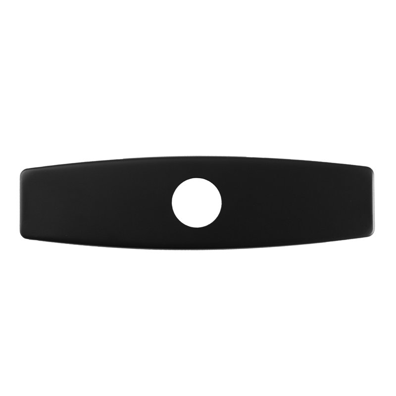 Plaque de protection pour trou de lavabo, Noir mat