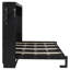 Grand lit escamotable pliant latéral de taille grand avec motif imprimé tendance, éclairage DEL sous le lit et prise USB intégrée - conception peu encombrante-240920524-240920525