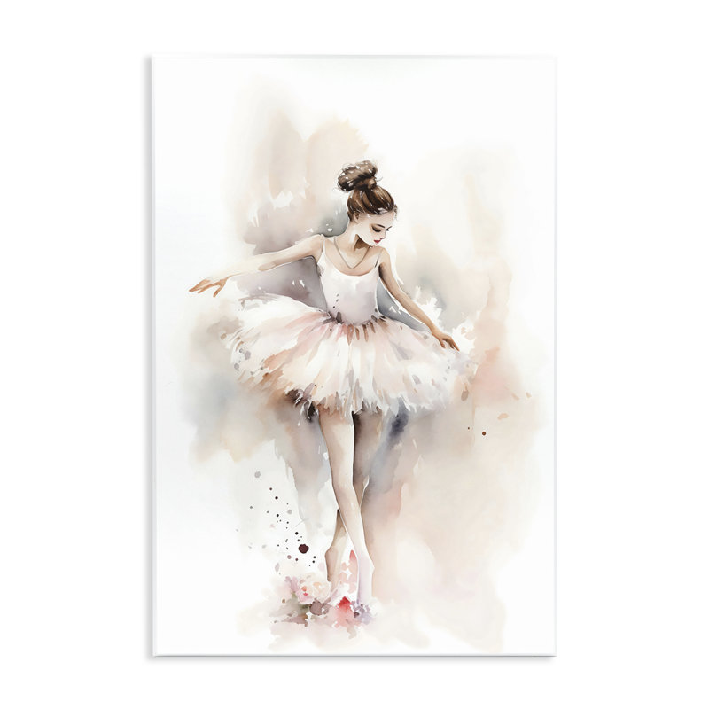 «Watercolor Dancer Pose», plaque murale par Creative Studio, 19" H x 13" W