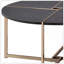 Charmante table basse à plateau en bois avec pieds robustes en métal et support en forme de X