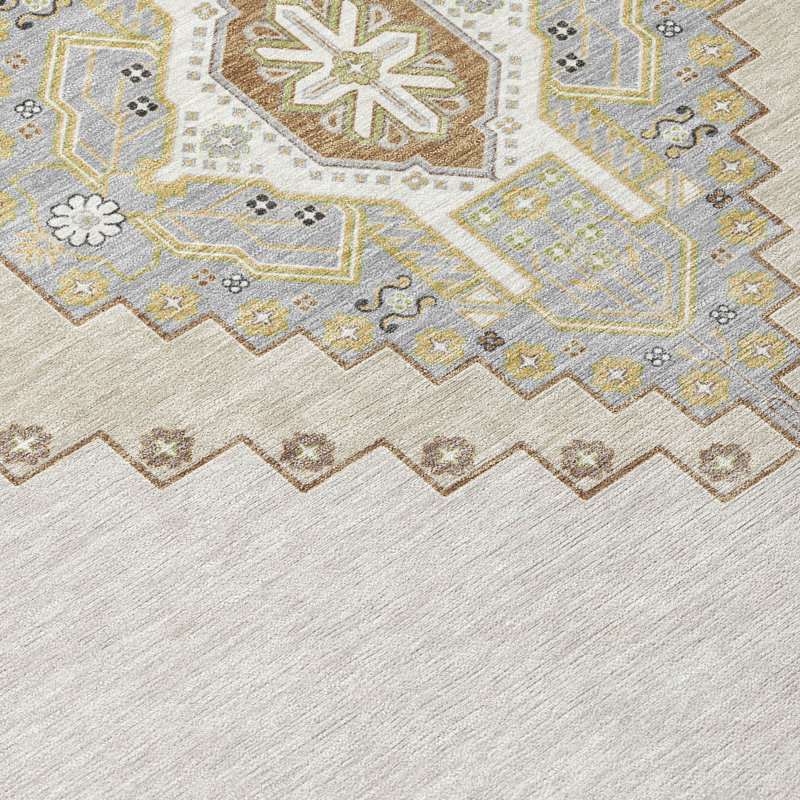 Tapis ivoire intérieur / extérieur Elira , 8 pi x 10 pi