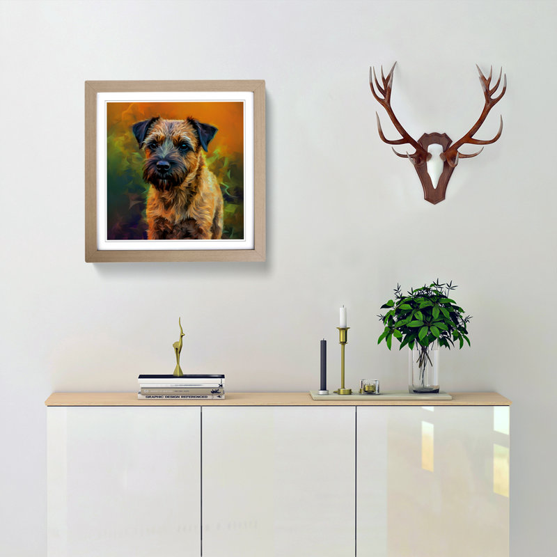 Single Picture Frame Print on Wood, Oak