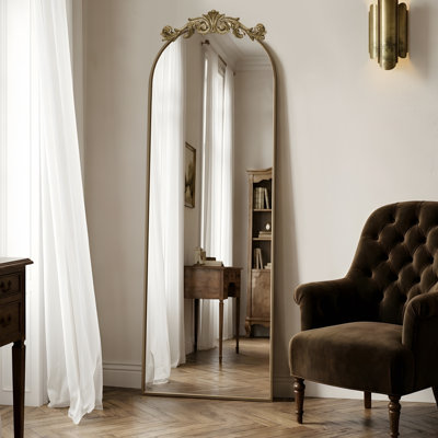 Oversized Vintage Arch Accent Full Length Wall/Floor Mirror