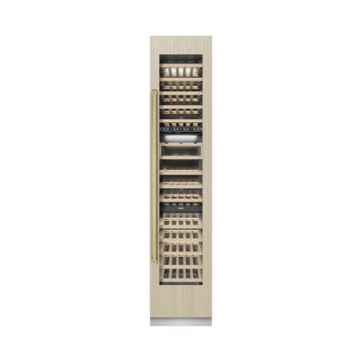 ZLINE Autograph 18 in. 9.0 cu. ft. Triple Zone 68 Bottle Panel Ready Hinge Column Wine Cooler with Accents
